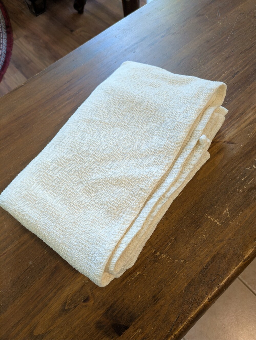 Table Cloth Cotton Rectangle 59 X 45", Classic Basket Weave, Sofa Throw